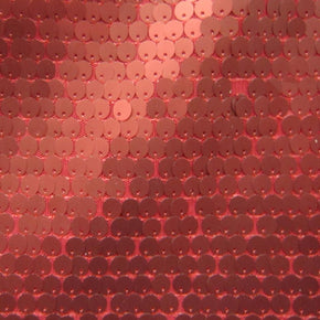 Red Sequins On Mesh Fabric
