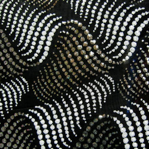 Silver/Gold Sequins On Spandex Fabric