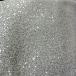  Ivory 2Mm Cup Shape Sewn-0N Sequin Fabric