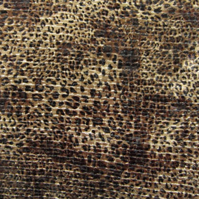 Multi Color Leopard Print Sequin On Mesh Fabric