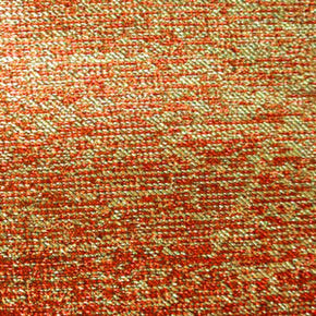 Gold/Red Polyester Lame Fabric