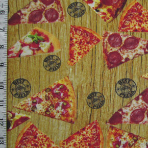 Multi Color Pizza Print Fabric