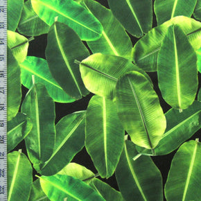 Green Leaf Print Fabric
