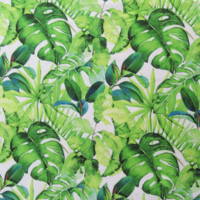 Green Leaf Print Fabric