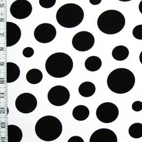 White/Black Polka Dot Print Fabric