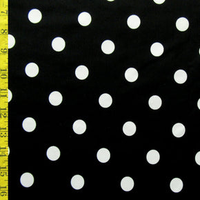 Black/White Large Polka Dot Print Fabric