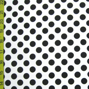 White/Black Small Polka Dot Print Fabric