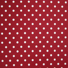 Red/White Polka Dot Print Fabric