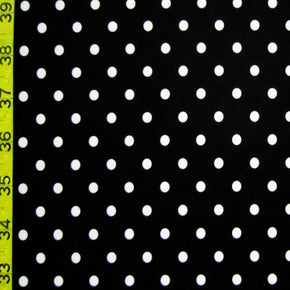 Black/White Tiny Polka Dot Print Fabric