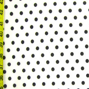 White/Black Tiny Polka Dot Print Fabric