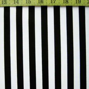 Black/White 1/2" Vertical Stripe  Fabric