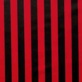 Red/Black 1/2" Vertical Stripe  Fabric