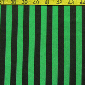 Green/Black 1/2" Vertical Stripe  Fabric