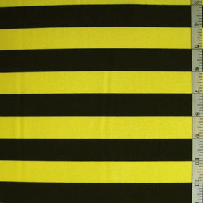 Black/Yellow Horizontal 1/2" Stripes Fabric