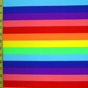 Multi Color Horizontal Stripe Fabric
