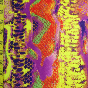 Multi Color Snakeskin Print Fabric