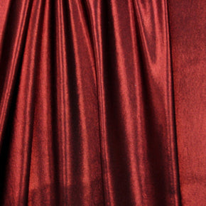 Red Metallic Foil On Spandex Fabric