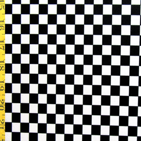 Black/White Checkerboard 1/2" Fabric