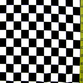Black/White Checkerboard 1" Fabric