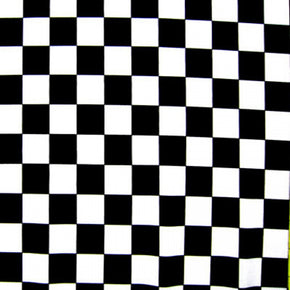 Black/White Checkerboard 3/4" Fabric