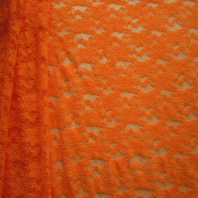Orange Flower Lace Fabric