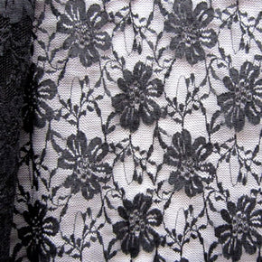 Black Flower Lace Fabric