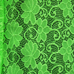 Neon/Green Flower Lace Fabric