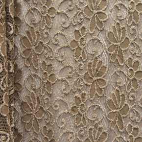 Nude Flower Lace Fabric