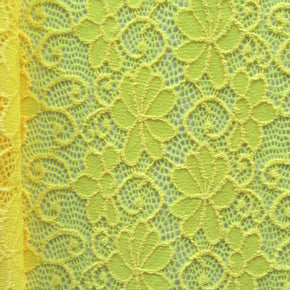 Yellow Flower Lace Fabric