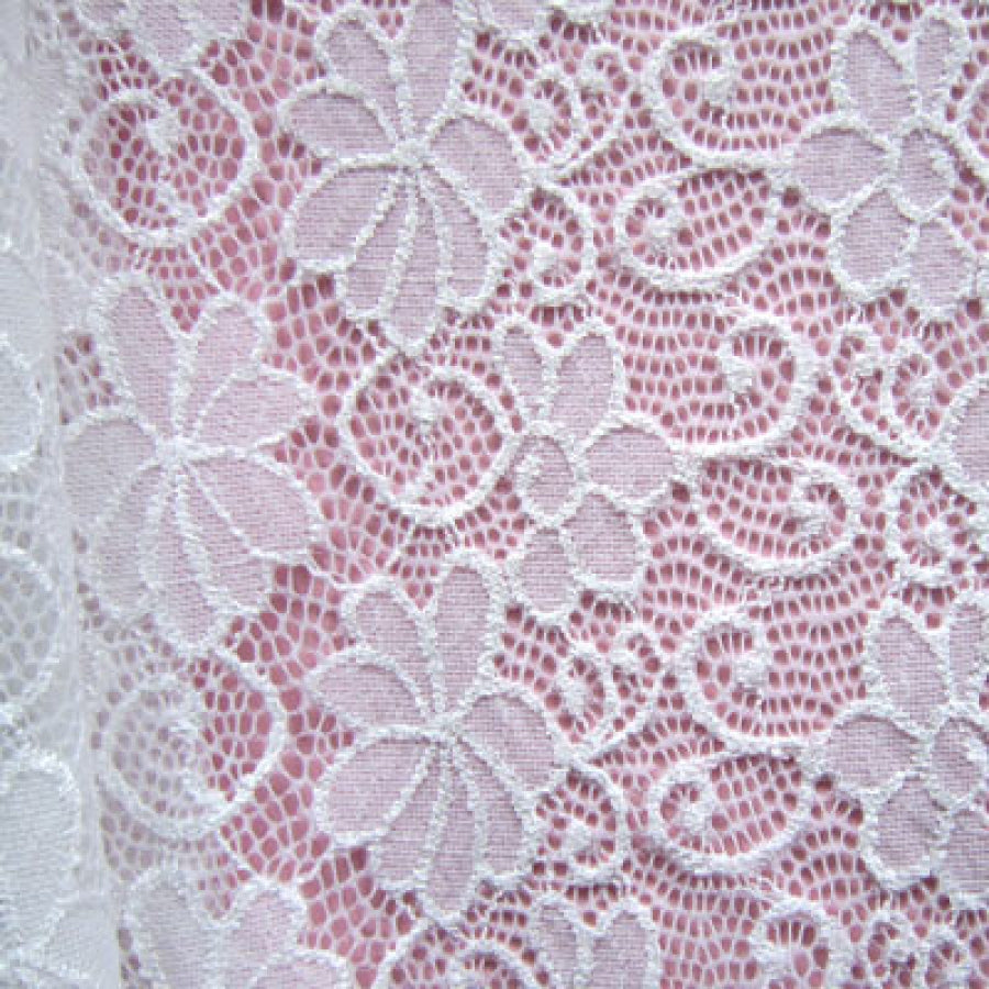 Net Cotton Stretch Lace Fabric, For Making Garments, Packaging