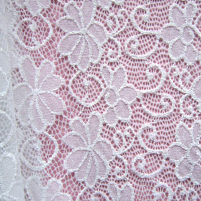 White Flower Lace Fabric