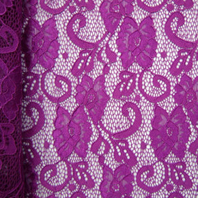 Purple Small Flower Lace Fabric