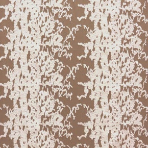 White/Nude Embroidery Lace On Mesh Fabric