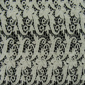 Ivory 3D Floral Lace Fabric