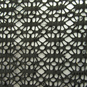 Black Net Lace Sequin Fabric