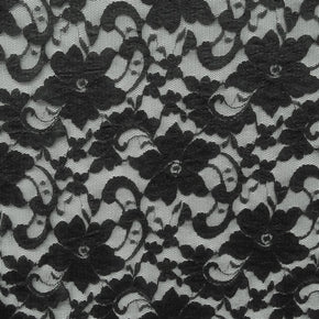 Black Flower Lace Fabric